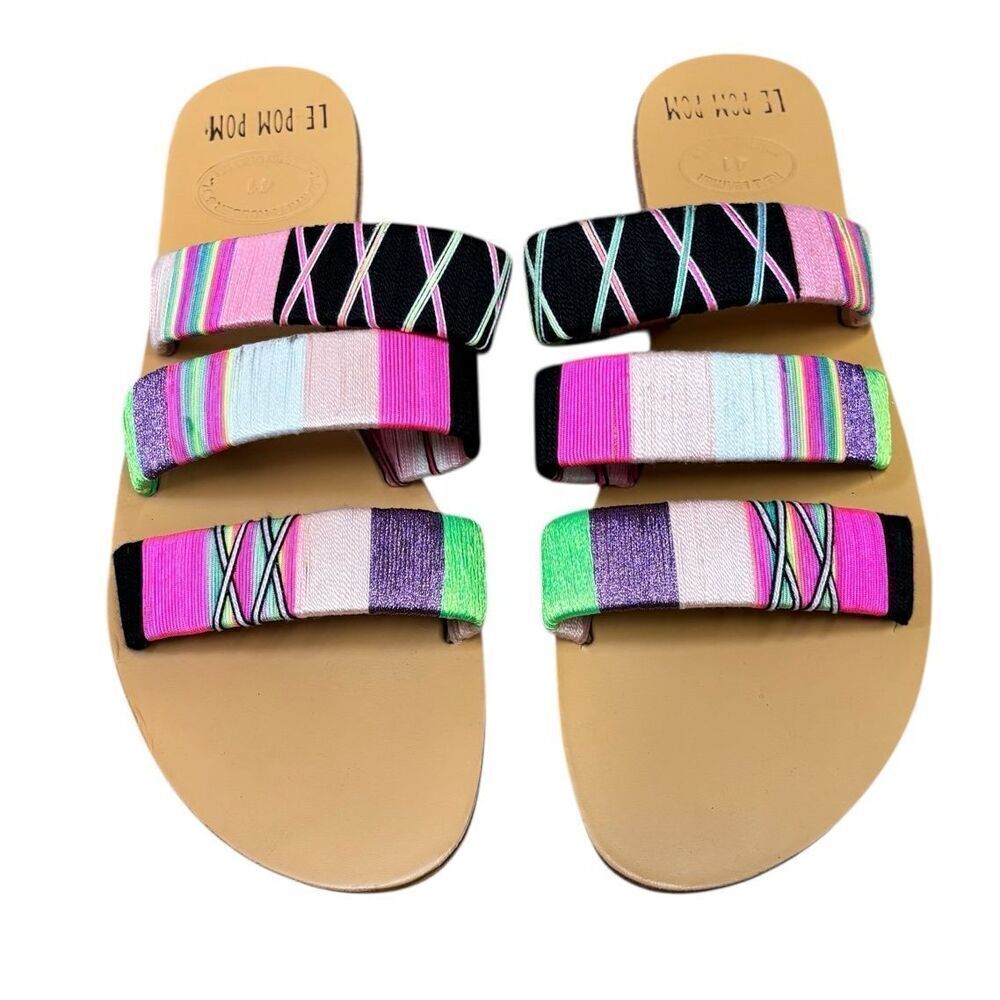 Le Pom Pom ARLENE 3 STRAND SANDALS NWOT Size 41 / 11